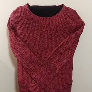 Forever 21 Red With Navy/Black Sweater-Sz Large- NWOT! All $5-6 Items 6/$25!